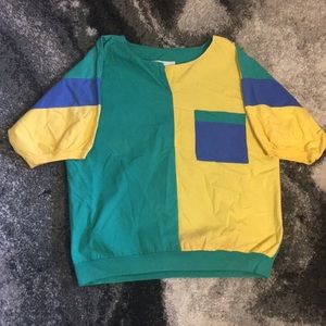 VTG 80’s Color Block Shirt with pocket 🔹
